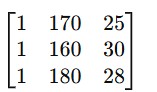 Picture showing the original matrix to be transposed